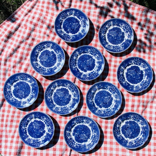 Vintage English Avon Cottage Plates by Enoch Wedgwood Avon, 1950s, Set of 11 For Sale - Image 4 of 8