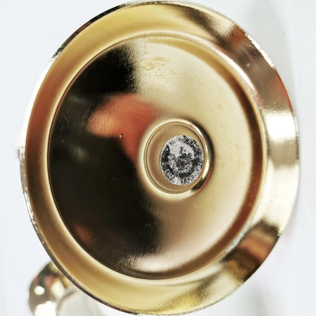 Danish Gilded Candlesticks, 1960s, Set of 2 For Sale - Image 9 of 10