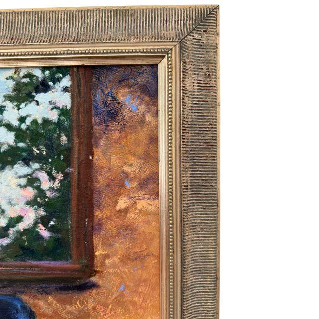 Late 20th Century Original Oil on Canvas, "Meditation", Don Zenas (American, 20th Century), Holland, Michigan For Sale - Image 6 of 16
