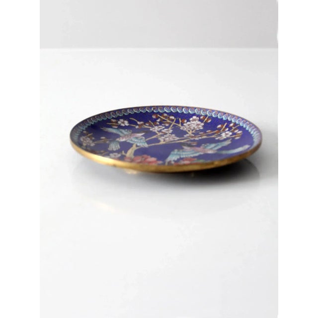 Chinoiserie Vintage Cloissone Plate For Sale - Image 3 of 6