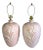 O'Keefe Style 1980's Calla Lily Hand Glazed Blush Pink Plaster Sculpted Table Lamps - A Pair For Sale