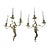 Baroque Bronze 3-Arm Electrified Sconces, A Pair For Sale