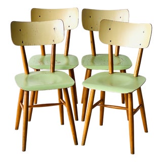 Bistro Chairs from Ton, 1960, Set of 4 For Sale