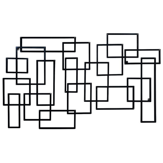 Sol LeWitt Inspired Minimalist Abstract Metal Wall Sculpture For Sale - Image 4 of 4