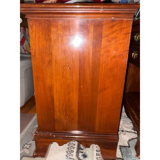Vintage Kling Solid Cherrywood Nightstands Pair For Sale - Image 11 of 12
