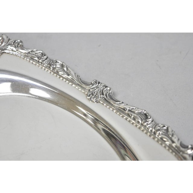 Metal Vintage Victorian Sir Christopher by Wallace Silver Plated Gravy Boat Underplate For Sale - Image 7 of 11
