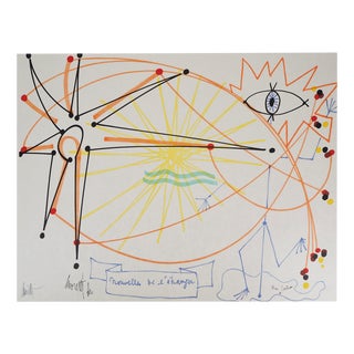 Raymond Moretti and Jean Cocteau, News from Abroad, Original Lithograph For Sale