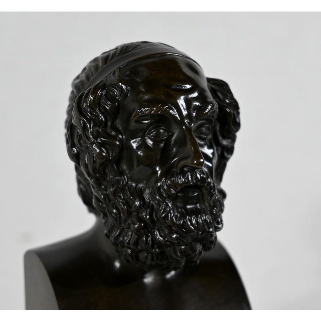 Metal Golden Bronze Clock by A. Destape, 1800s For Sale - Image 7 of 18