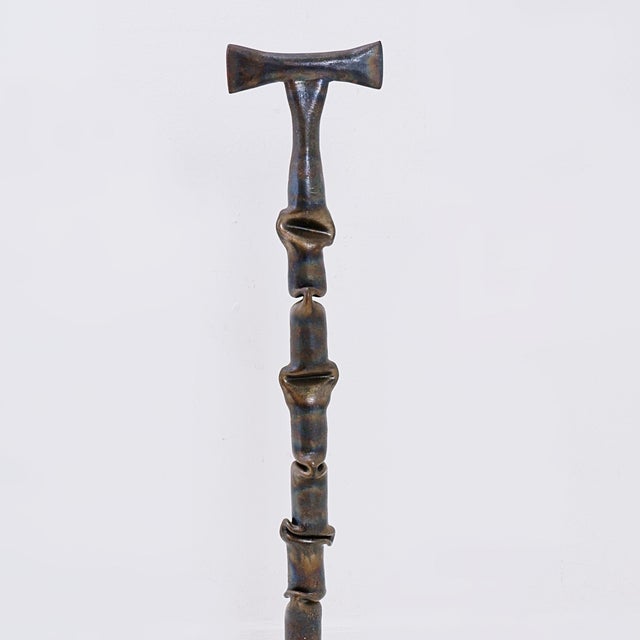 Brutalist Brutalist Pleated Iron Sculpture, 1980 For Sale - Image 3 of 13