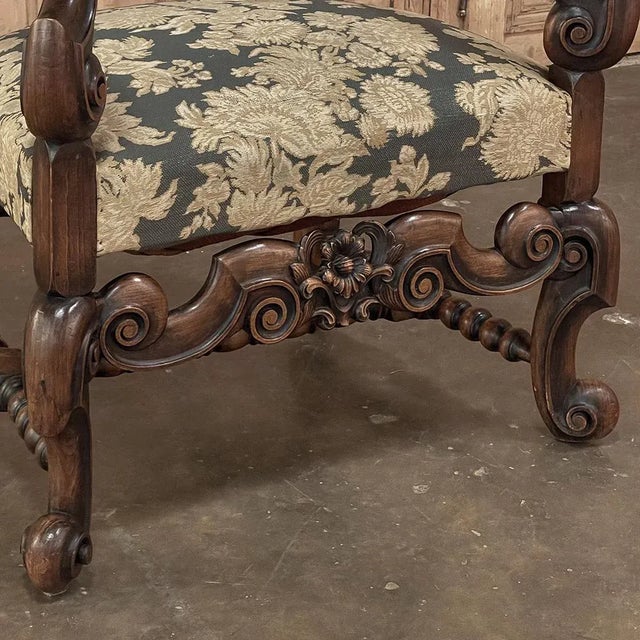 Antique French Louis XIV Armchair ~ Fauteuil For Sale In Dallas - Image 6 of 13