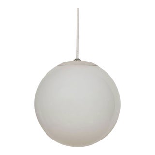 1960s Glass Globe Pendant Light For Sale