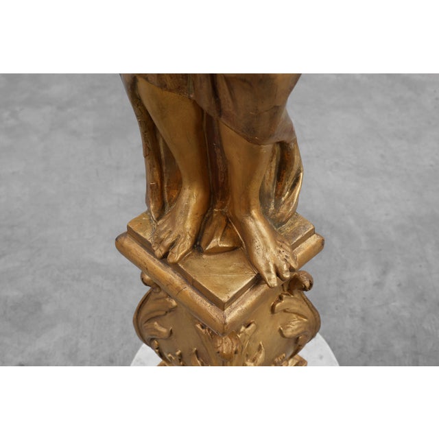 Louis XVI Gilt Oak Angel Figure Part of a Altar, 18th Century For Sale - Image 12 of 14