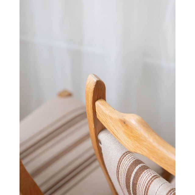 1970s Henning Kjaernfulf Style Danish Oak Dining Chairs With Wool Upholstery - Set of 6 For Sale - Image 14 of 18