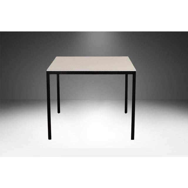 1960s Vintage Mid-Century Florence Knoll "T-Angle" Square Dining / Work Table For Sale - Image 5 of 13