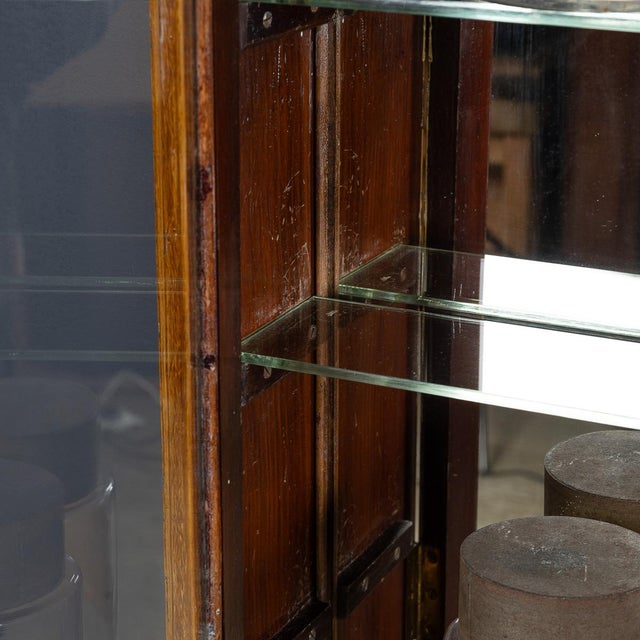 Antique 20th Century French Scumbled Pine & Glass Pharmacy Cabinet, 1900 For Sale - Image 6 of 16