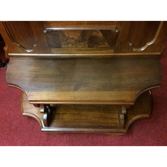 Victorian Furniture Antique Large Shelf Walnut Furniture Large Tall Antique Mirror Etagere Étagère For Sale - Image 10 of 13