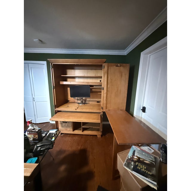 Ethan Allen Office Armoire For Sale - Image 6 of 9
