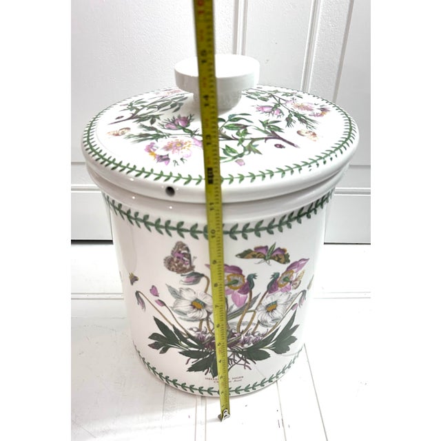Mid-Century Modern Vintage Portmeirion Botanical Garden Ceramic Canister Bread Crock 14” Tall For Sale - Image 3 of 10
