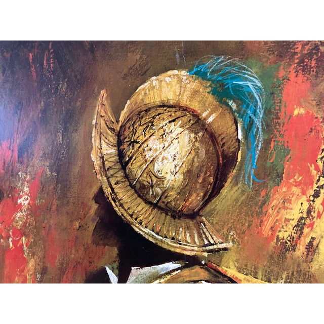 Mid-Century Modern Mid 20th Century Vintage Mid Century Conquistador Oil Painting, Framed For Sale - Image 3 of 10