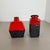 Set of Two Pottery Fat Lava Cubic Vases from Jopeko, Germany, 1970s For Sale - Image 3 of 18
