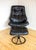 Mid-Century Norwegian Black Leather Stressless Lounge Chair and Ottoman Set from Ekornes, 1980s, Set of 2 For Sale - Image 9 of 18