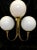 Italian Brass and Murano Glass Globe Sconces, 1980s, Set of 2 For Sale - Image 3 of 5