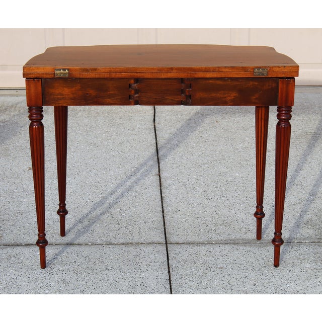 Antique Early 20th-Century Flame Mahogany Gateleg Game Table or Desk For Sale - Image 4 of 18