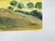 Late 20th century watercolor on paper painting of yellow rolling hills and trees landscape. Signed. P. Speer lower right...