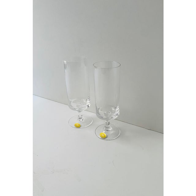 Mid 20th Century Mid 20th Century Mid Century Modern Champagne Glasses Flutes - Pair For Sale - Image 5 of 7