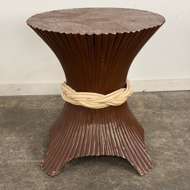 Modern Regency Sheaf of Wheat Pedestal Table For Sale - Image 4 of 12