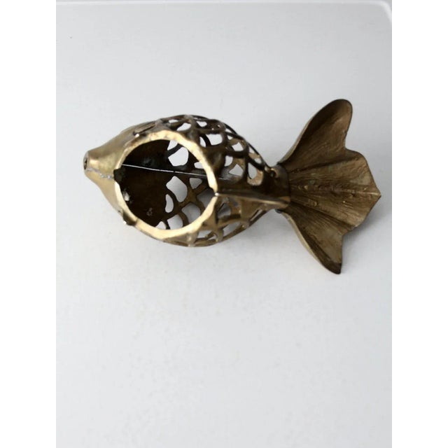 Mid-Century Brass Fish Figurine For Sale - Image 9 of 10