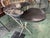 Free-Form Metal and Wood Coffee Table from the 1950s For Sale - Image 6 of 8