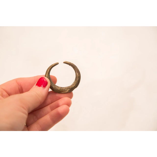 Tribal Vintage Bronze Earring Or Currency Bronze Gold Weight For Sale - Image 3 of 4