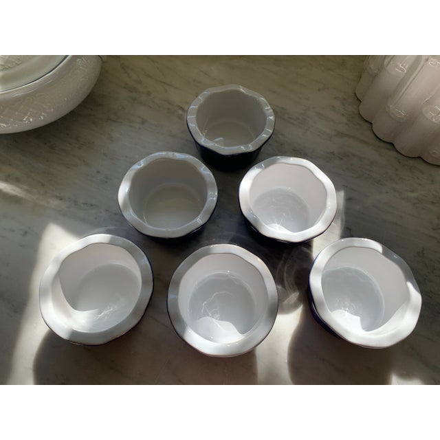 Vintage French Emile Henry Custard Ramekins - Set of 6 For Sale - Image 9 of 10