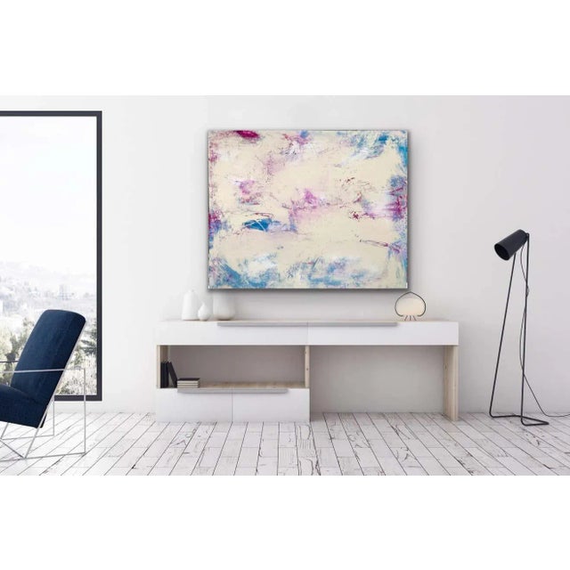 Mirtha Moreno Oil Painting on Panel Titled "Sky Fall"" 2020