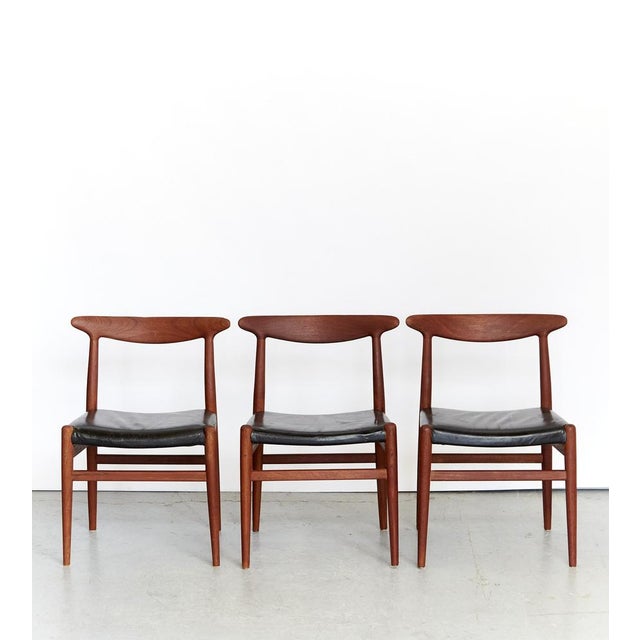 椅子 Hans J. Wegner W2 / C.M. Madsen W2 Dining Chair by Hans J. Wegner for C.M.Madsen, 1950s, Set
