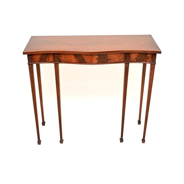 A beautiful and very well made antique Edwardian console table. This was made in England, it dates from the 1900-10...