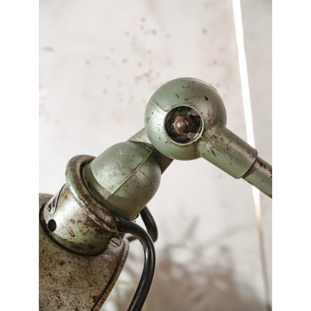 French Rustic Workshop Lamp on Brake Disc from Jieldé, 1950s For Sale - Image 4 of 18