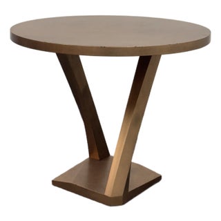 Metallic Gold Occasional Side Table For Sale