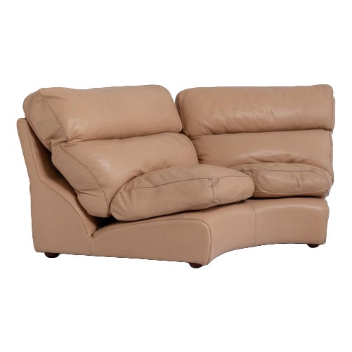 Vintage Love Seat by Tito Agnoli for Poltrona Frau, 1970s For Sale