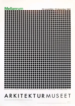 2001 Swedish Exhibition Poster, Arkitekturar Museet, Stockholm Architecture Museum (Checks)