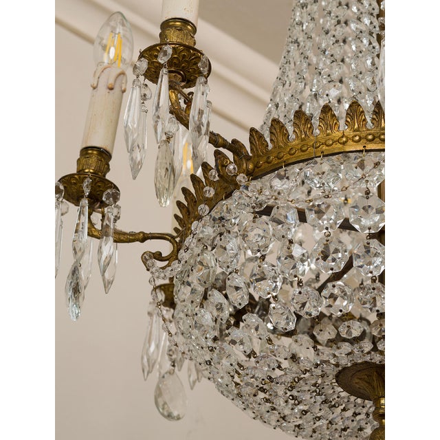 Vintage Empire Style Chandelier, 1930s For Sale - Image 12 of 14