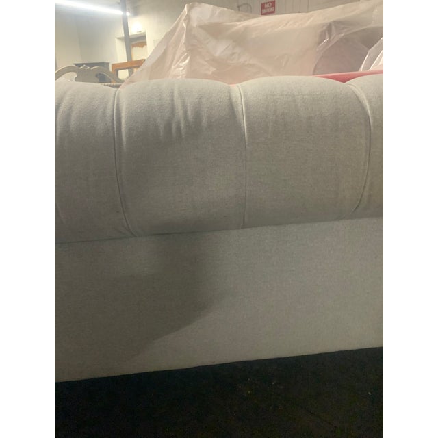 Light Gray Roger & Chris Sofa - Vintage Wool Felt For Sale - Image 8 of 11