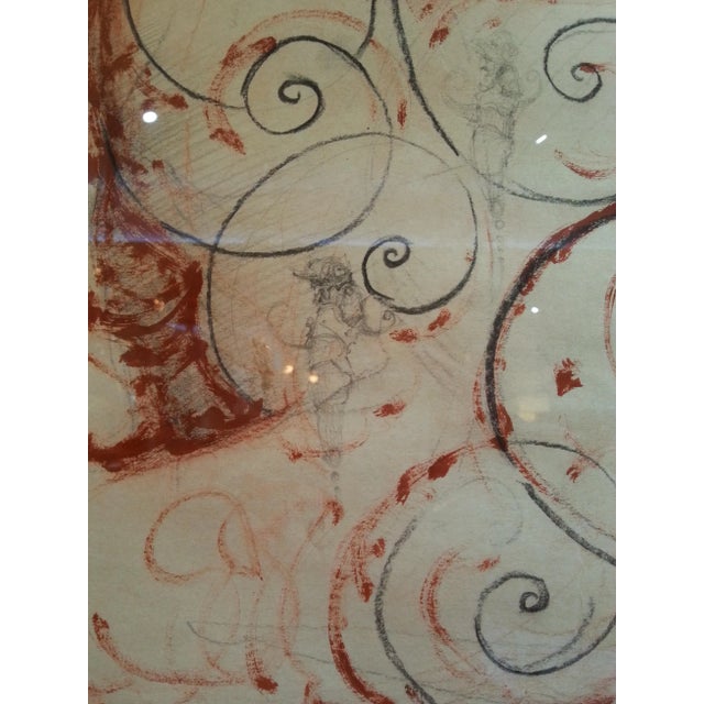 55" Pencil and Watercolor Horse by Ernesto Capdevila For Sale - Image 10 of 12