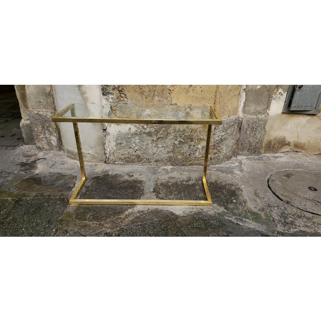 Brass Console Table, 1970s For Sale - Image 4 of 9