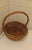 Brown Coastal Sculptural Thick Round Basket Decor Piece - Medium Lightweight Brown With Dramatic Fixed Handle For Sale - Image 8 of 9