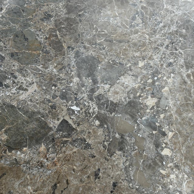 1980s Chrome/Marble Square Dining Table For Sale In Chicago - Image 6 of 8