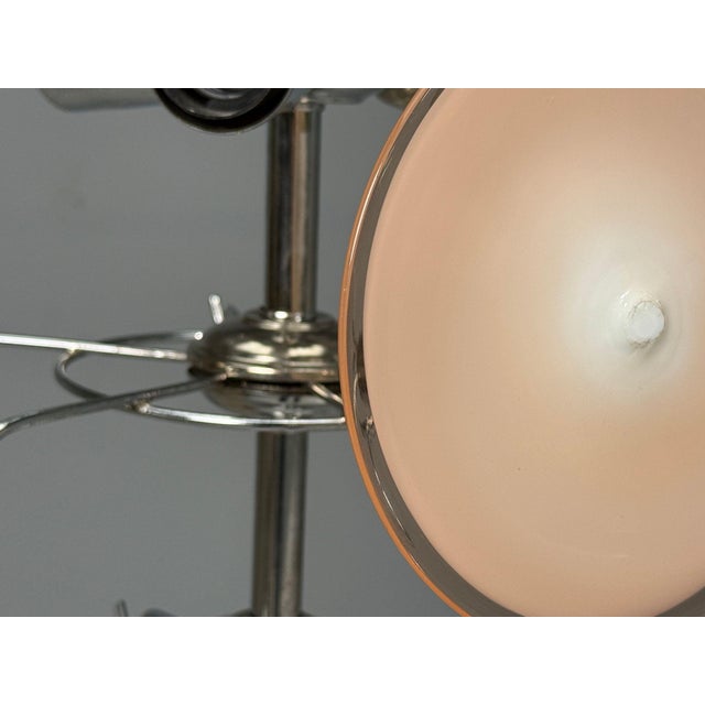 Glass Mid-Century Modern, Pink Murano Glass, Chrome, Pendant Light, 1960s For Sale - Image 7 of 7