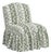 Ashburn Ruffle Slipper Chair in Linny Ikat Sage For Sale