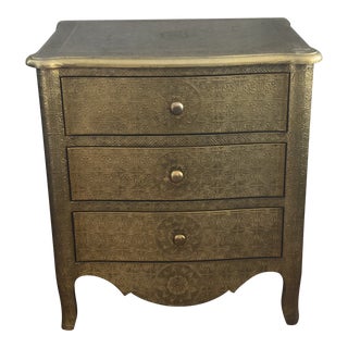 Anthropologie Embossed 3-Drawer Nightstand For Sale